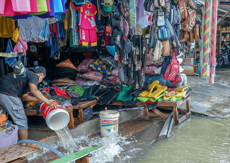 Flooding at a store