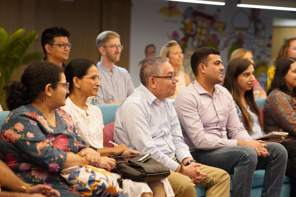 People sitting at the Responsible Finance Forum