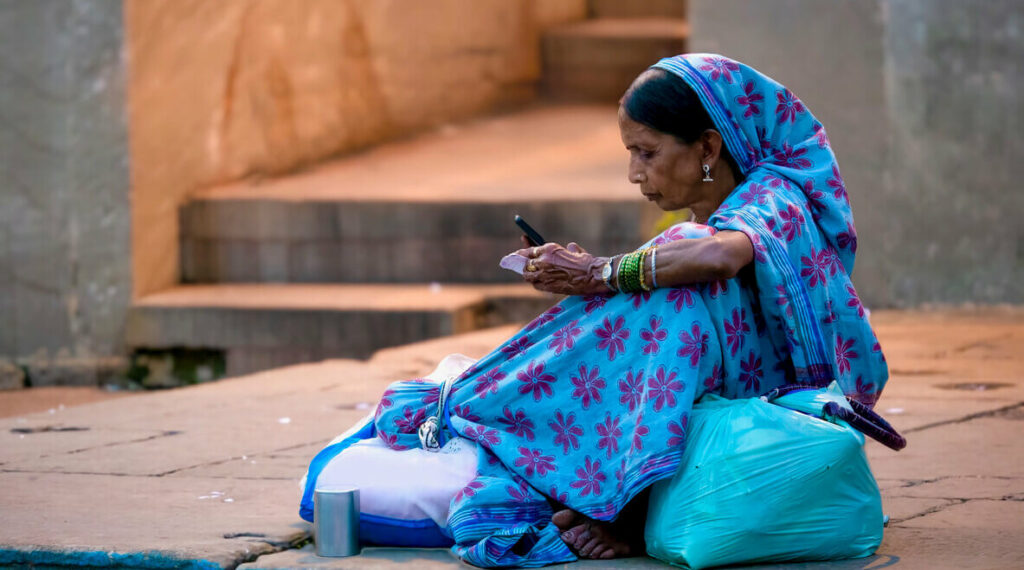 Woman on phone