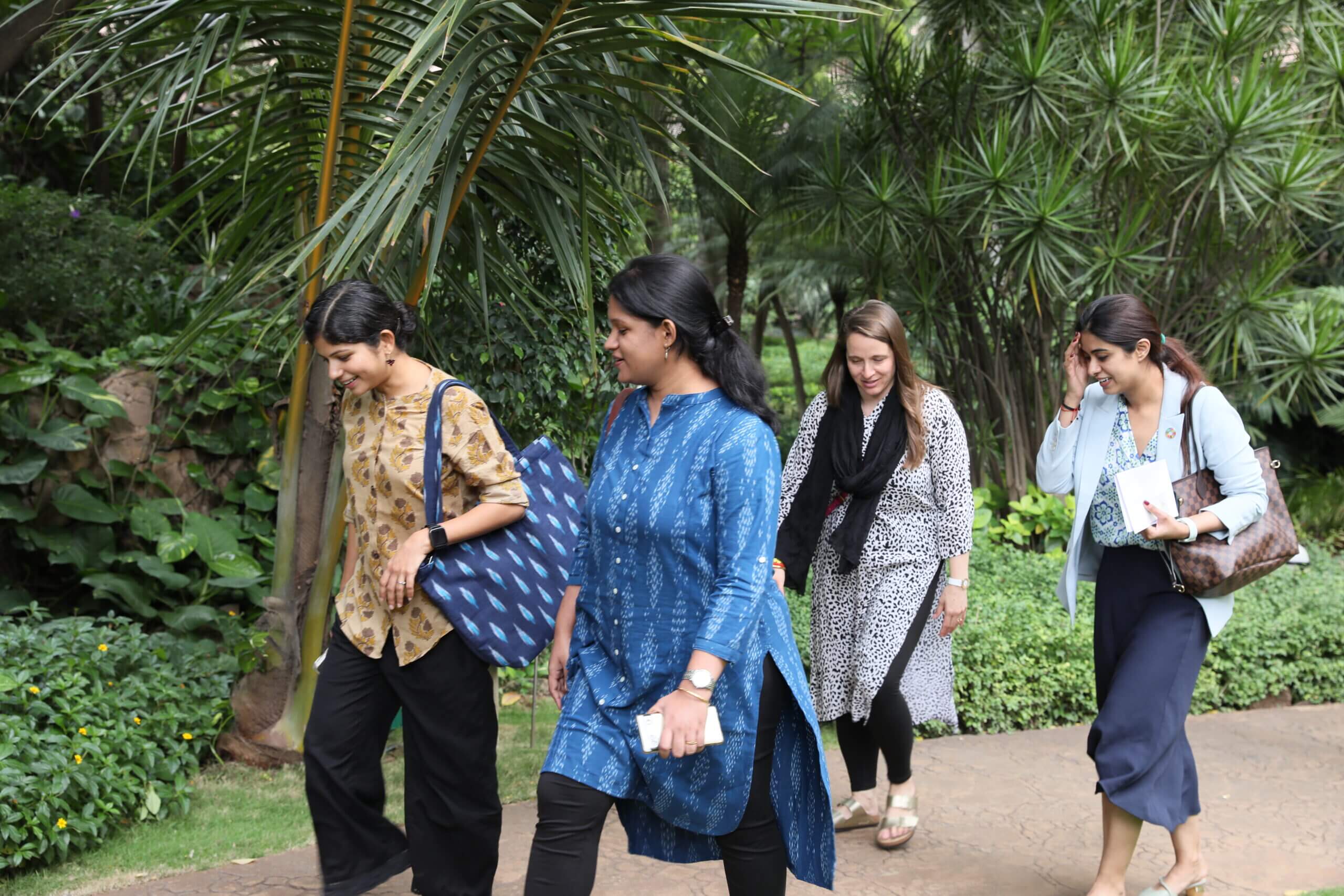 CFI Participants Networking outside